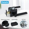 HISAFE Black Exterior Door Handle with Lock and Keys, Keyed