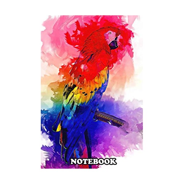 Notebook: Check Out Fo Parrot In Digital Impressionist Painting ,