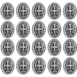 10mm Bulk Saint Benedict Medal Rosary Beads - Pack of 25 (Oval)