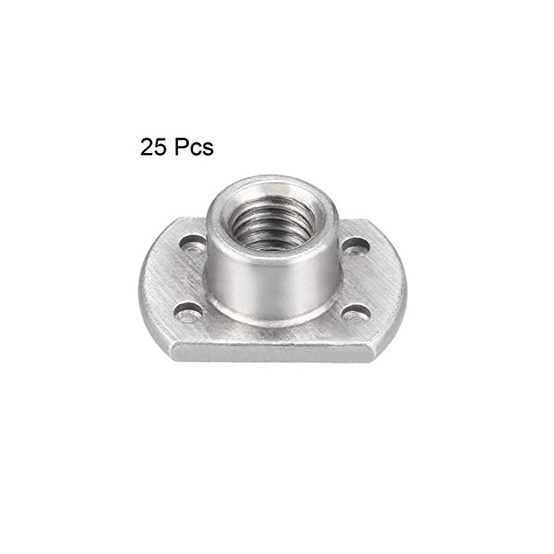 sourcing map 25pcs Weld Nuts M8 Tab Base UNC Carbon