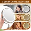 Makeup Mirror with Light, 30x Magnifying Mirror with 3 Lights
