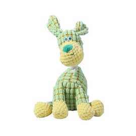 Pet Supplies Funny Squeaky Donkey Dog Toy - Durable Plush Chew Toy for Pets, Teeth-Cleaning Interactive Toy for Small, Medium, and Large Dogs, Ideal for Playtime and Entertainment (Green Dog)
