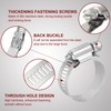 Sourcing Map Stainless Steel Worm Gear Hose Clamp, Adjustable 2/5"-