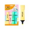 BIC Flat Highlighter Pens Pastel x4