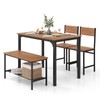 COSTWAY Dining Table Set for 4, Rectangular Kitchen Table Set