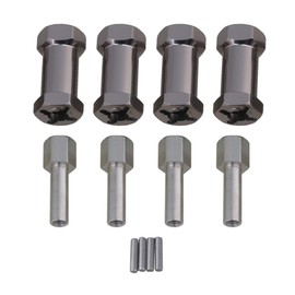Mxfans 4pcs 12x25mm Aluminum Alloy T10130 Wheel Hex Hub Extension Adapter for RC1:10 Rock Crawler Car (Titan Color)