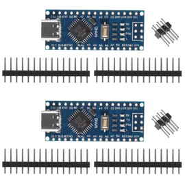 2PCS for Nano Board ATmega328P CH340 5V 16M Microcontroller Board, for Arduino Electronics Development Board Nano 328P Nano 3.0，Type-C Connection Compatible with Arduino for Nano