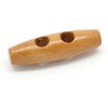 Pack of 10 4cm Toggles Buttons 40mm Golden Wooden, for