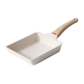 SLONUVLND Tamagoyaki Pan,Japanese Omelette Pan,White Tamagoyaki Egg Pan, Non Stick Rectangle Pan,Small Frying Pan 6 X 7 Inch