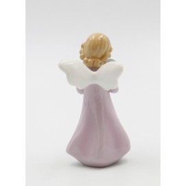 Cosmos Gifts Fine Porcelain Angel Cuddling Kitten Cat Friend Figurine, 4-7/8 in