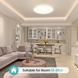 Ceiling Light LED Ceiling Light Flat Round Diameter 30 cm 24 W 2400 LM Lamp Ceiling Living Room Neutral White 4000 K Ultra Thin Modern IP44 Bathroom Lamp Bathroom Lamp for Bedroom Children's Room