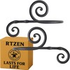RTZEN Decorative Metal Curtain Tiebacks - Farmhouse Wrought Iron Curtain