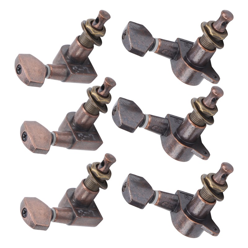 6Pcs Guitar Locking Tuners Tuning Pegs for Full Enclosed Electric