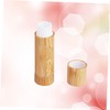 FOMIYES Bamboo Lip Balm Tubes Caps Refillable Natural Lipstick Containers