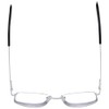 Calabria R754 Rectangular Metal Reading Glasses +2.00 Shiny Silver Men