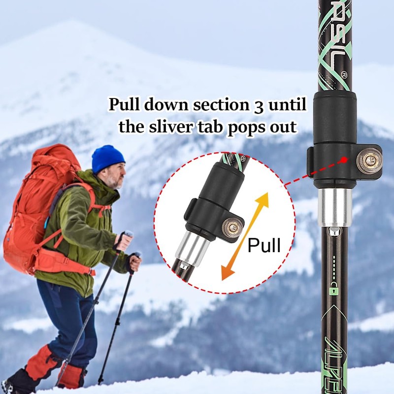 Nordic Walking Poles Women's Hiking Poles Foldable Trekking Poles Hiking