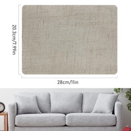 EMORBALS 2Pcs 8 * 11Inch Couch Patches Repair Fabric, Self-Adhesive Couch Repair Patch with Strong Glue, Repair Patch for Sofa, Tote Bags, Car Seats, Furniture,Etc（Beige-2