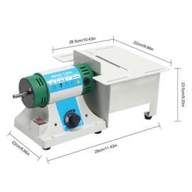 Mini Table Saw, 750W Multifunction Mini Lapidary Saw Gem Jewelry Polishing Grinding Machine w/800-10000RPM Speed & 4"Blade for Cutting, Grinding, Carving (Green)