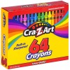 Cra-Z-Art Crayons Bulk Pack 64 Count Built in Sharpener Back