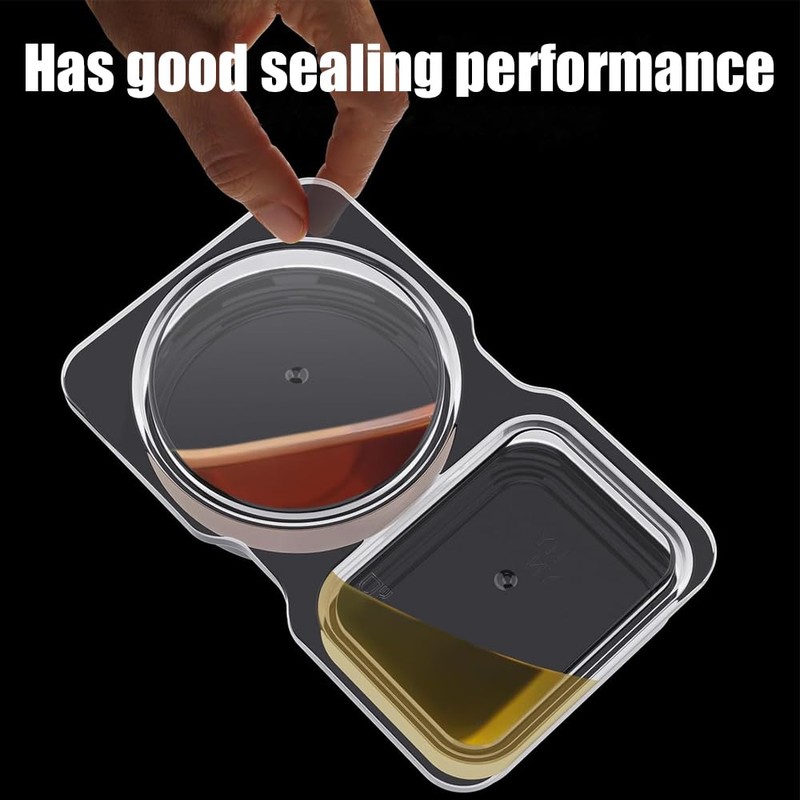 20pcs Double Compartment Condiment Containers with Lids, 2 Compartment Snack