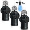 Light Socket to Plug Adapter (3 Pack), Light Bulb Outlet