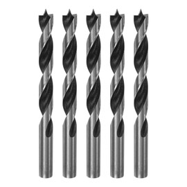 sourcing map 5pcs Brad Point Drill Bits 11mm(28/64") Dia Straight Round Shank Drill Metric Brad Point 3.7" Drilling Depth Spiral Twist Drill Bits for Carpenter Woodworking Plastic Rubber