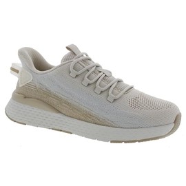 Drew Womens Bestie, Lightweight Comfort Walking Shoe with Elastic Laces, Taupe Mesh Combo, 11 X-Wide (2E)