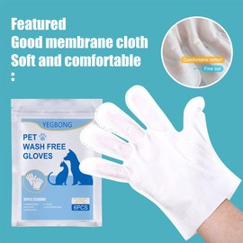 Jiakalamo Wash Free Wipes Dog Cleaning Gloves Wipes,Pet Grooming Gloves Disposable Pets Grooming Wipes for Dogs & Cats,Gentle Deodorizing Wipes for Puppy Kitten