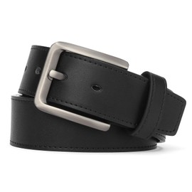 SENDEFN Men's Leather Belt, 38 mm Wide, Men's Belt for Men's Jeans and Business Suit with Gift Box Belt, Black (black-3)