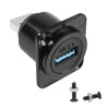QIANRENON USB 3.0 Male to Female Panel Mount Adapter 5Gbps
