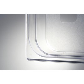 HENDI Gastronorm Container, Temperature Resistant from -40° to 110°C, Scale, Odourless and Tasteless, 6.5 L, Polycarbonate, GN 1/2, 325 x 265 x (H) 100 mm, Transparent