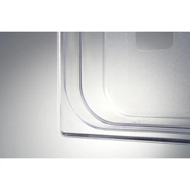 HENDI Gastronorm Container, Temperature Resistant from -40° to 110°C, Scale, Odourless and Tasteless, 6.5 L, Polycarbonate, GN 1/2, 325 x 265 x (H) 100 mm, Transparent