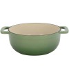 Gradient Red 6QT Cast Iron Dutch Oven with Two Silicone