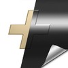 VViViD Auto Emblem Vinyl Wrap, Black Satin Chrome, Compatible with