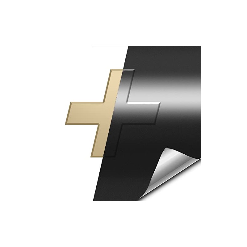 VViViD Auto Emblem Vinyl Wrap, Black Satin Chrome, Compatible with