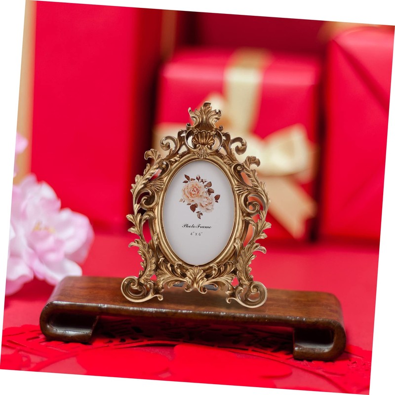 Ipetboom Retro Picture Frame European Style Resin Photo Holder for