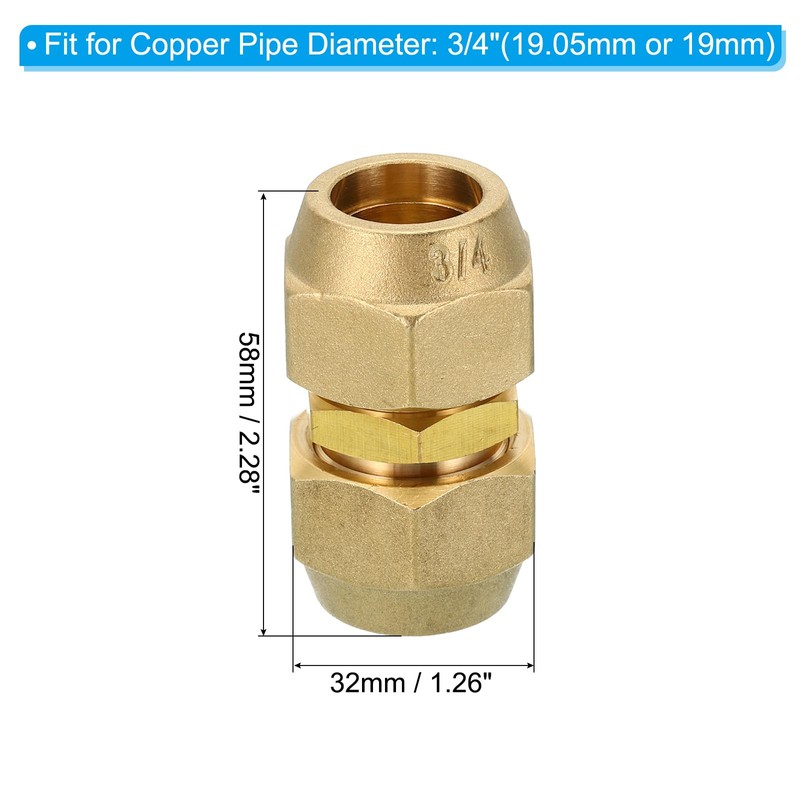 PATIKIL Pipe Extension Joint Connector, 1pcs Free Welding AC Copper