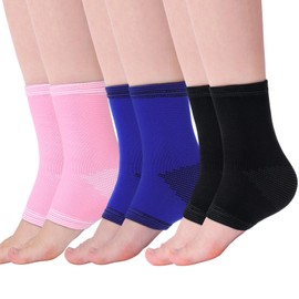 ViEinkaufen 3 Pairs Ankle Support For Kids Ankle Compression Socks Elastic Foot Sleeves Support For Kids Recovery Running Football Biking