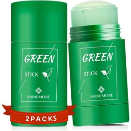 Green Tea Clay Stick for Face: Blackhead Remover Mask With Green Tea Extract Green Clay Mask for Deep Pore Cleansing Moisturizing for Men and Women All Skin Types 2pc