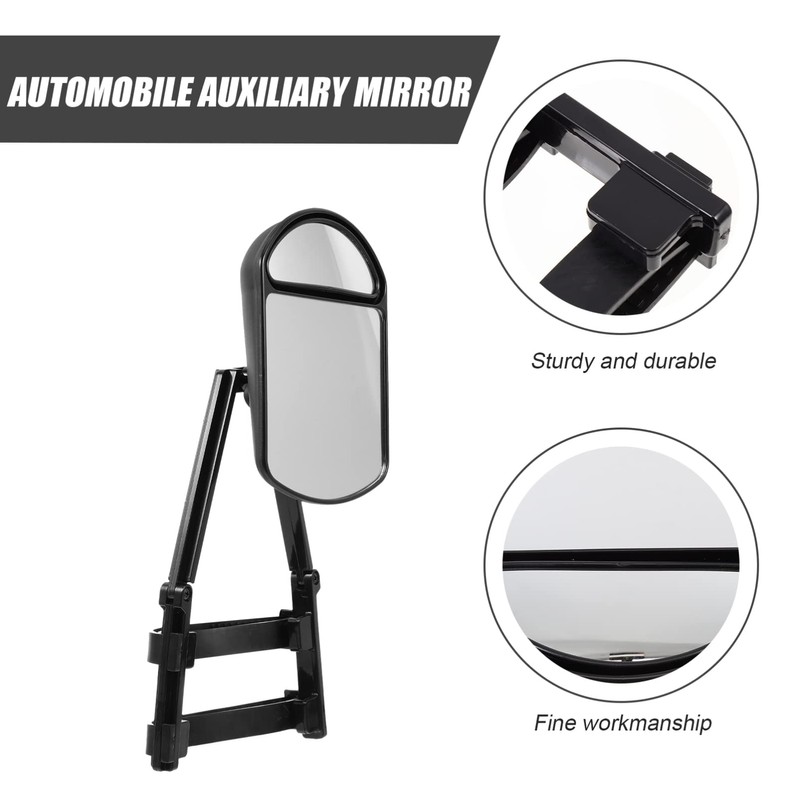 CHILDWEET Practical Convex Towing Mirrors for Cars and Clip Extension