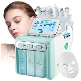 7 en 1 Mquina Facial de Oxgeno de Hidrgeno, de Belleza de rociador Facial Limpieza Profunda de Puntos Negros de poros, Limpieza Hidrodermoabrasin...  