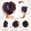 Brown Claw Clip Messy Bun Hair Piece Wavy Chignon Ponytail(6