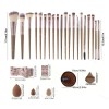 42 Pcs Brochas Maquillaje Profesional Esponjas Neceseres