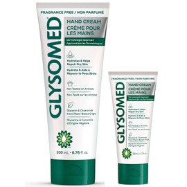 Glysomed Fragrance Free Hand Cream Pack (1 x Large Tube 200mL / 6.76 fl oz and 1 x Mini Travel Size Tube 50mL / 1.7 fl oz)