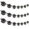RICHHHA 3 String Glitter Black Graduation Cap Garland, Pre-strung, 2025