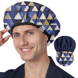 Years calm Shower Cap for Men, Waterproof Reusable Hair Cap with Dual-Layer Design, Reversible Double-Sided Use, Stretchable Elastic Band, Comfortable Fit for Shower, Gym, Hair Care & Travel
