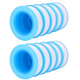 Doyime Sealing Tape, Sealing Tape, Faucet Repair Tape, PTFE, For Water Leakage Prevention, For Faucet Screws, Oil Resistant, Water Resistant, 6.6 ft (20 m), 10 Rolls, 0.7 inch (17 mm) Width x 0.004