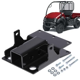 GRAND ORANGE Rear Trailer Tow Hitch Mount Bracket for 2" Receiver Compatible with Kawasaki Mule 600 610 2007-2016 Fit Kawasaki Mule SX 2017-2023 1pc Iron Black