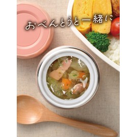 Wahei Freiz Fortec RH-1611 Bento Lunch Soup Jar, 10.1 fl oz (300 ml), Coral Pink, Hot and Cold Insulated, Vacuum Insulated