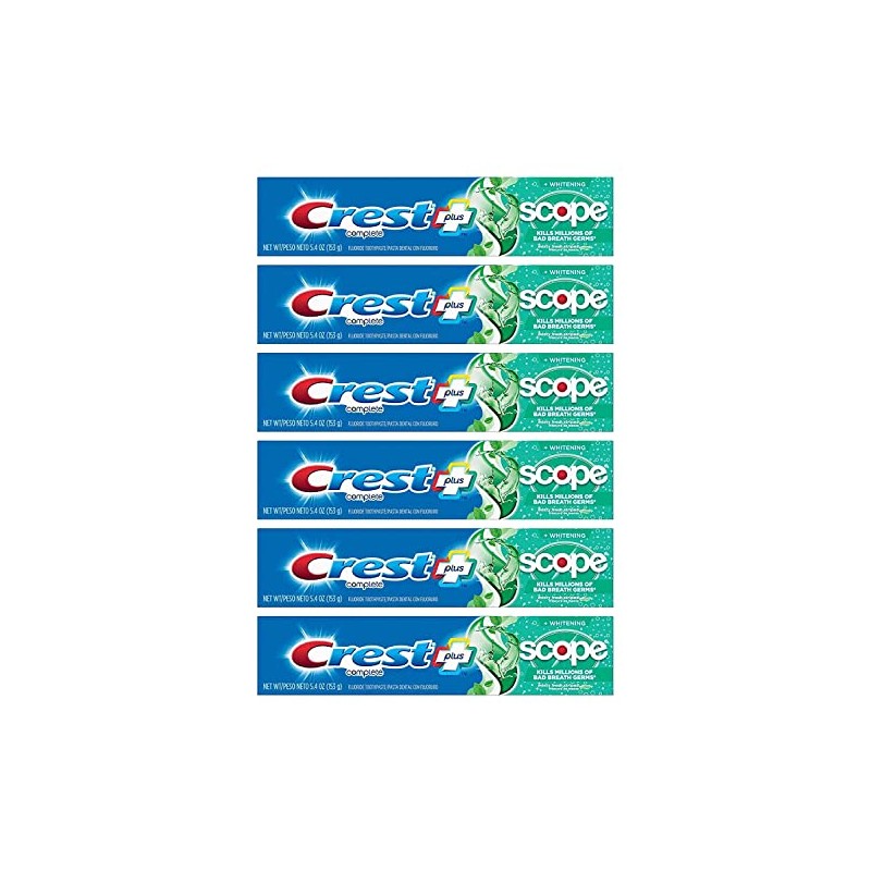 Crest Toothpaste Plus Scope Whitening Minty Fresh (Pack of 6)